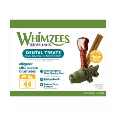 Product WHIMZEES Variety Value Box Medium Dental Dog Treat - Natural, Grain Free, 44 Count