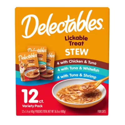 Product Hartz Delectables Lickable Treats™ Stew Cat Treats - Variety Pack, 12ct