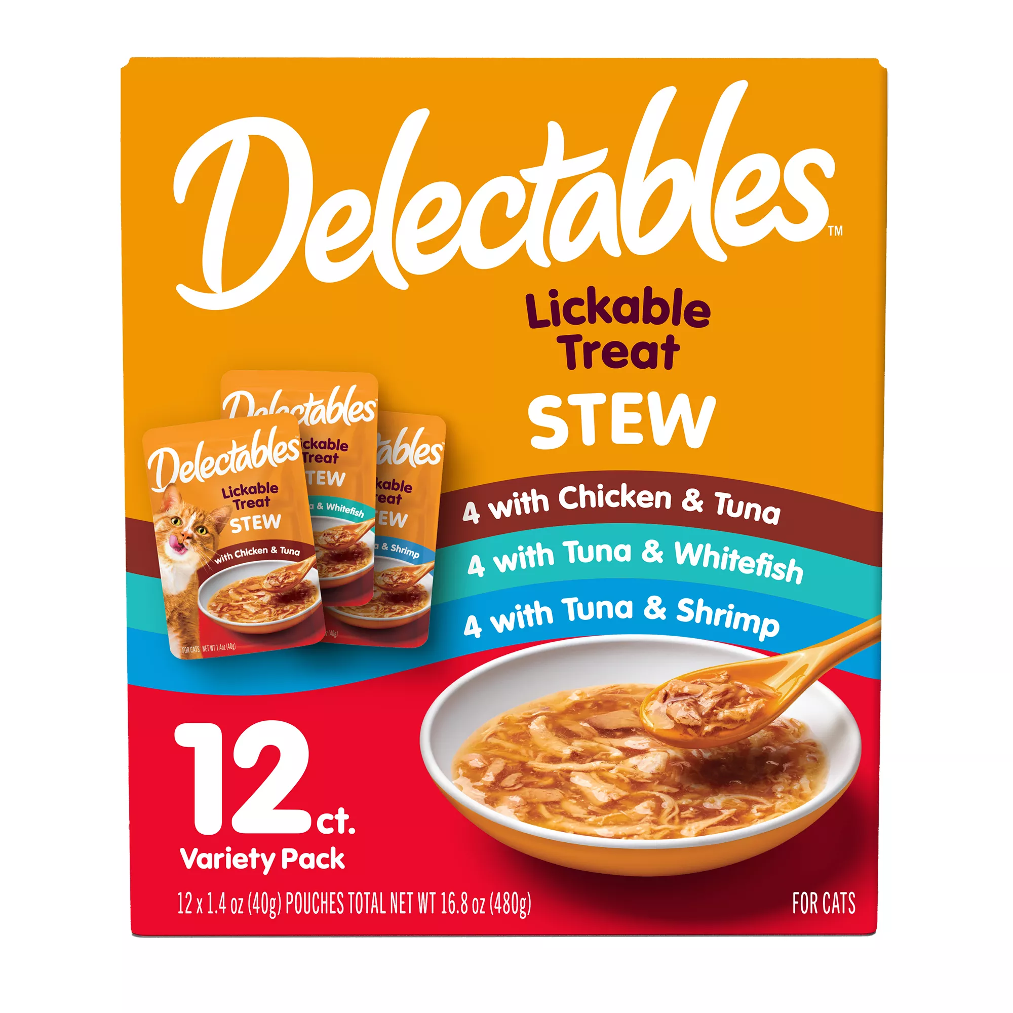 Hartz Delectables Lickable Treats&trade; Stew Cat Treats - Variety Pack, 12ct