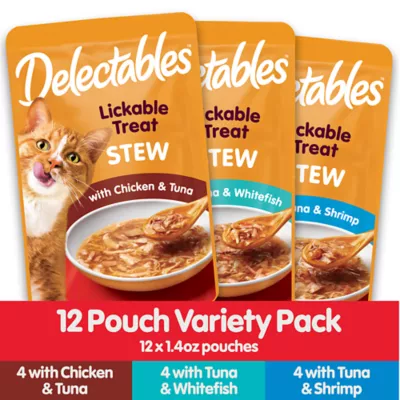 Product Hartz Delectables Lickable Treats™ Stew Cat Treats - Variety Pack, 12ct