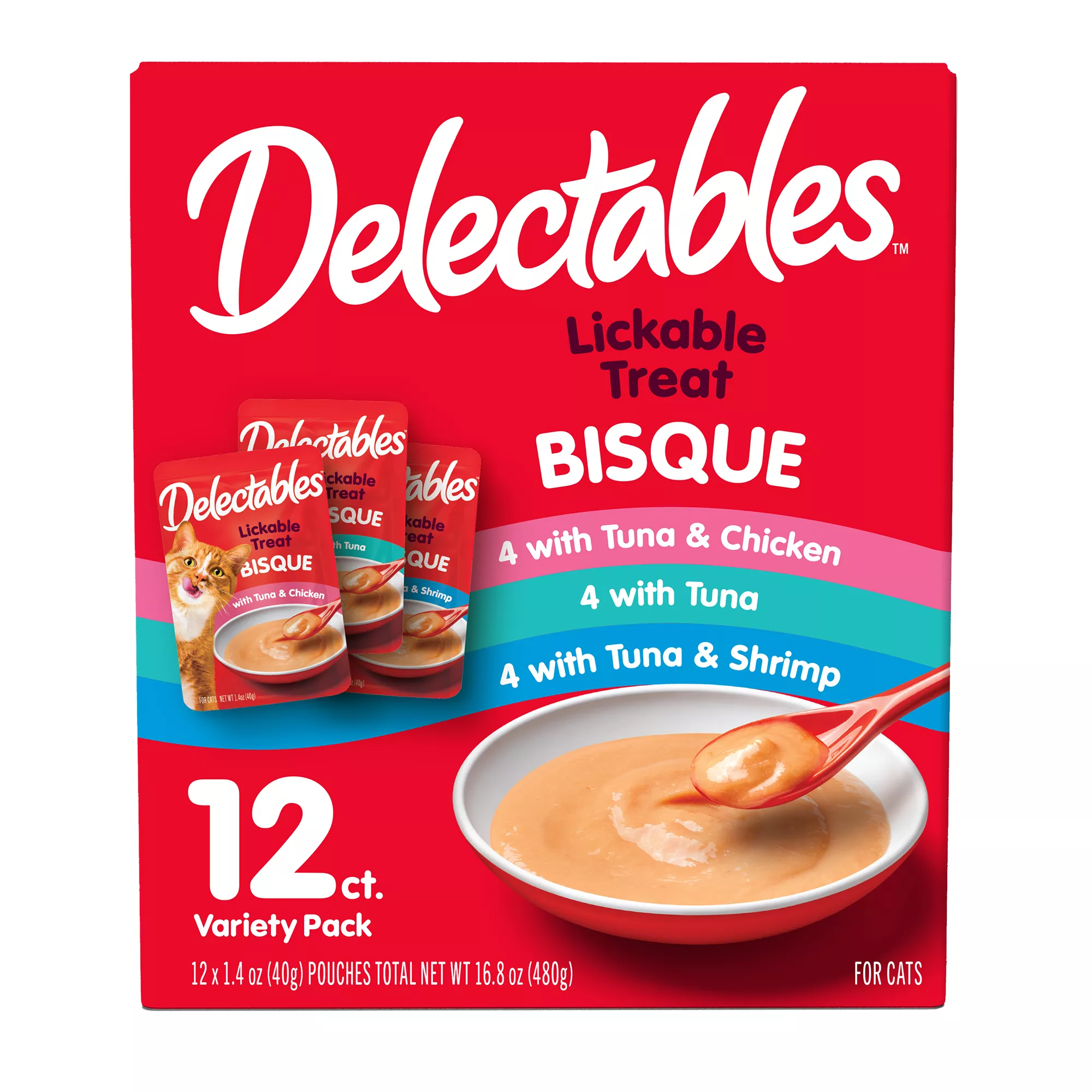 Hartz Delectables Lickable Treats&trade; Bisque Cat Treats - Variety Pack, 12ct