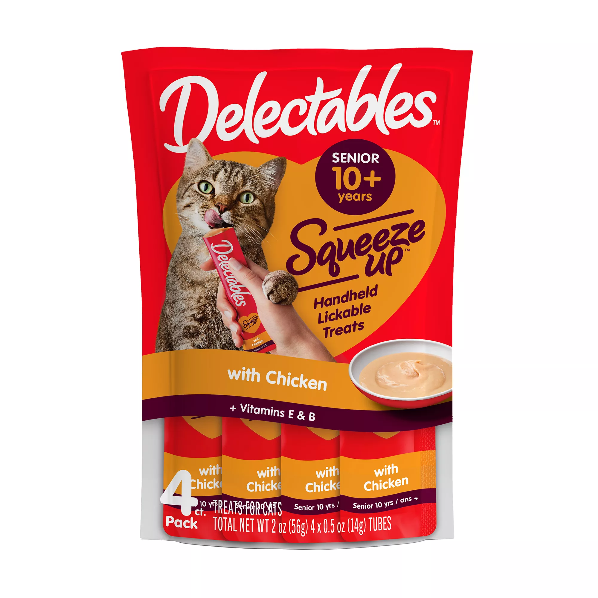 Hartz Delectables Lickable Treats&trade; Squeeze Up Senior Cat Treats - Variety Pack, 4ct