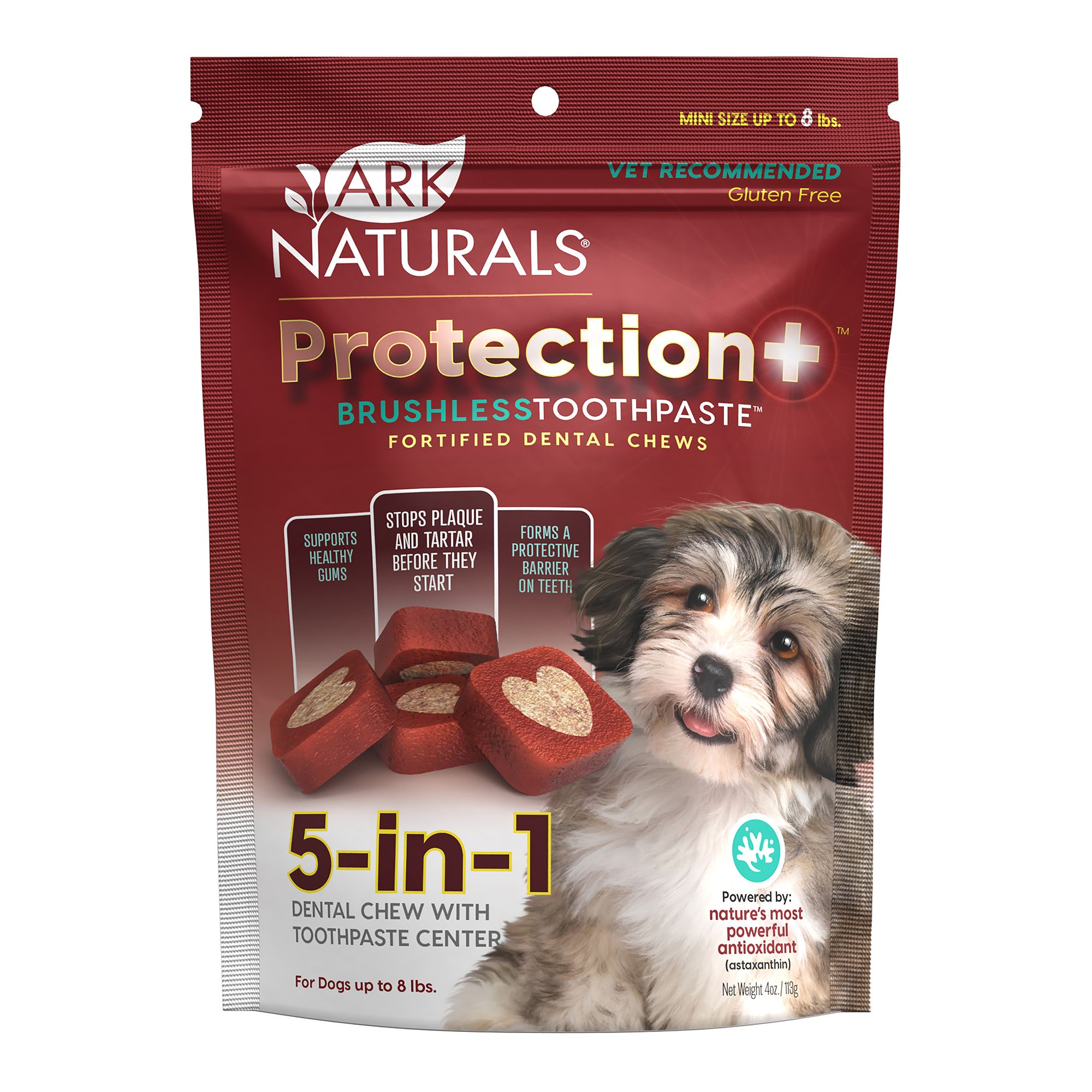 Ark Naturals Protection Plus Brushless Toothpaste 5 in 1 Extra Small Dog Dental Chews