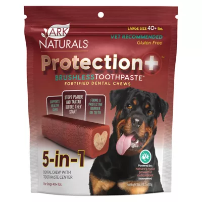 Product Ark Naturals® Protection Plus Brushless Toothpaste 5-in-1 Large Dog Dental Chews