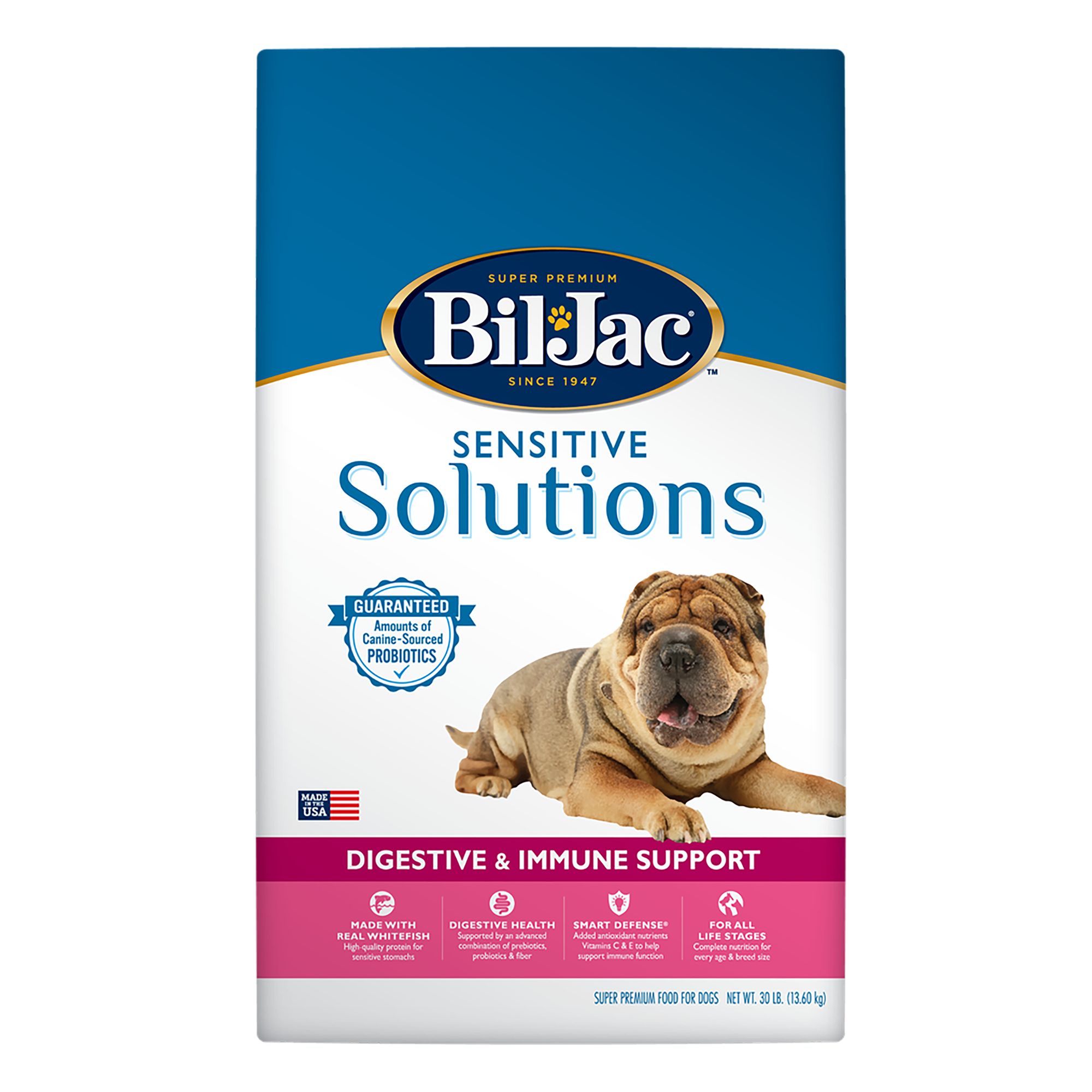 Bil-Jac Sensitive Solutions All Life Stage Dry Dog Food - Digestive & Immune Support