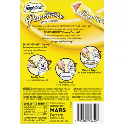 Product Temptations™ Creamy Purée Lickable Adult Cat Treats - Chicken