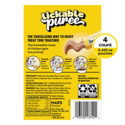 Temptations™ Creamy Purée Lickable Adult Cat Treats - Chicken - Image 9
