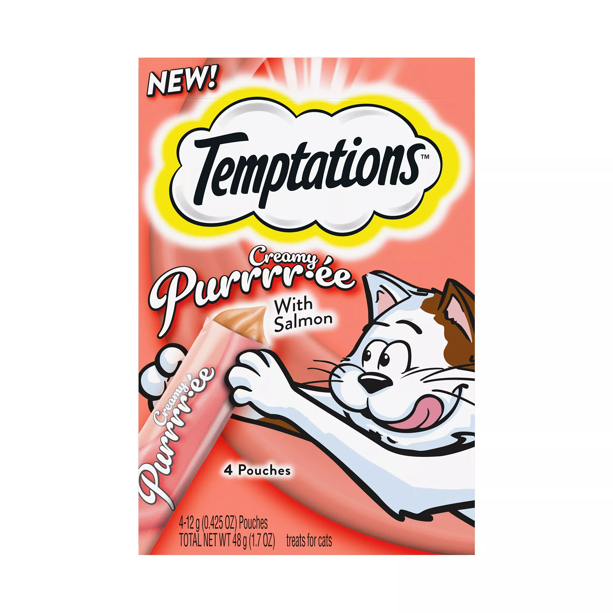 Temptations&trade; Creamy Purée Lickable Adult Cat Treats - Puree, Salmon