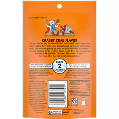 Product Temptations™ Classic Adult Cat Treats - Soft & Crunchy, Crabby Crab