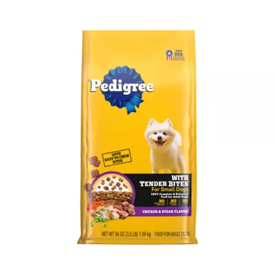 Pedigree Tender Bites Small Breed All Life Stage Dry Dog Food Chicken Steak