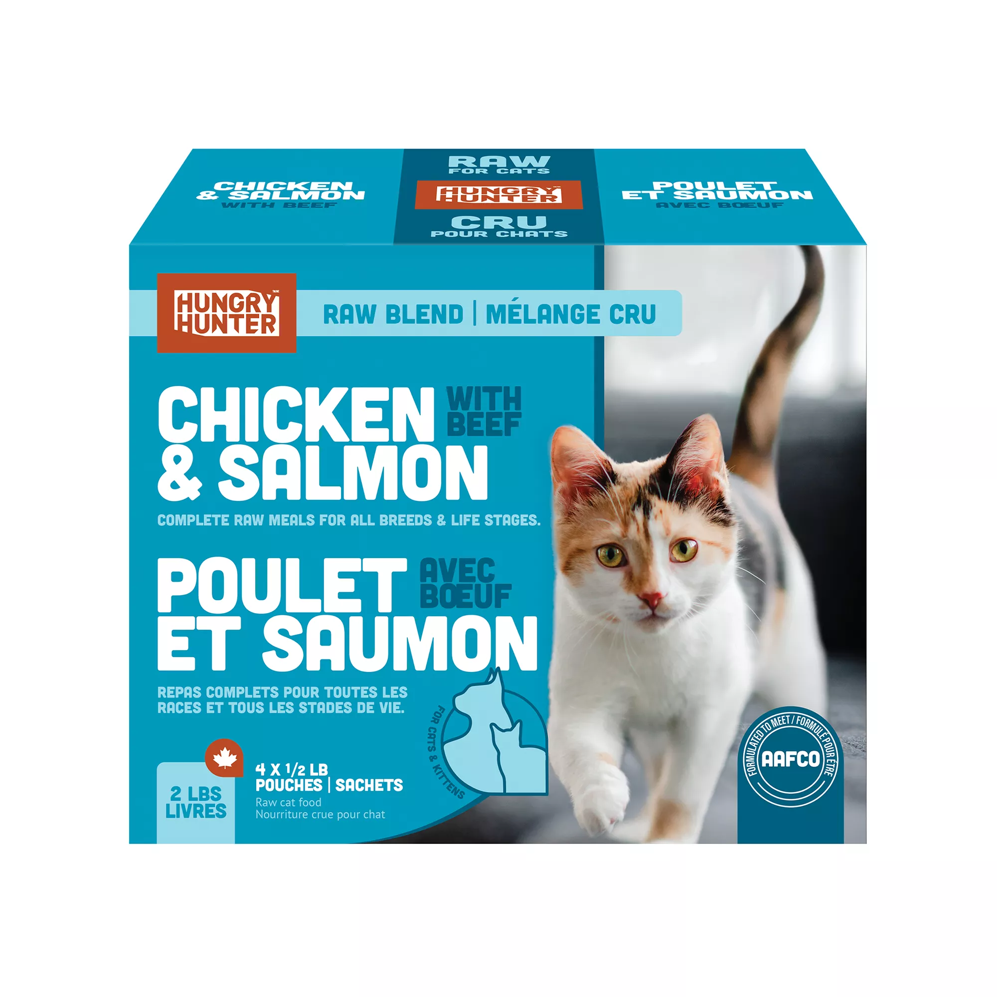 Hungry Hunter Chicken & Salmon with Beef Frozen Raw Cat Food