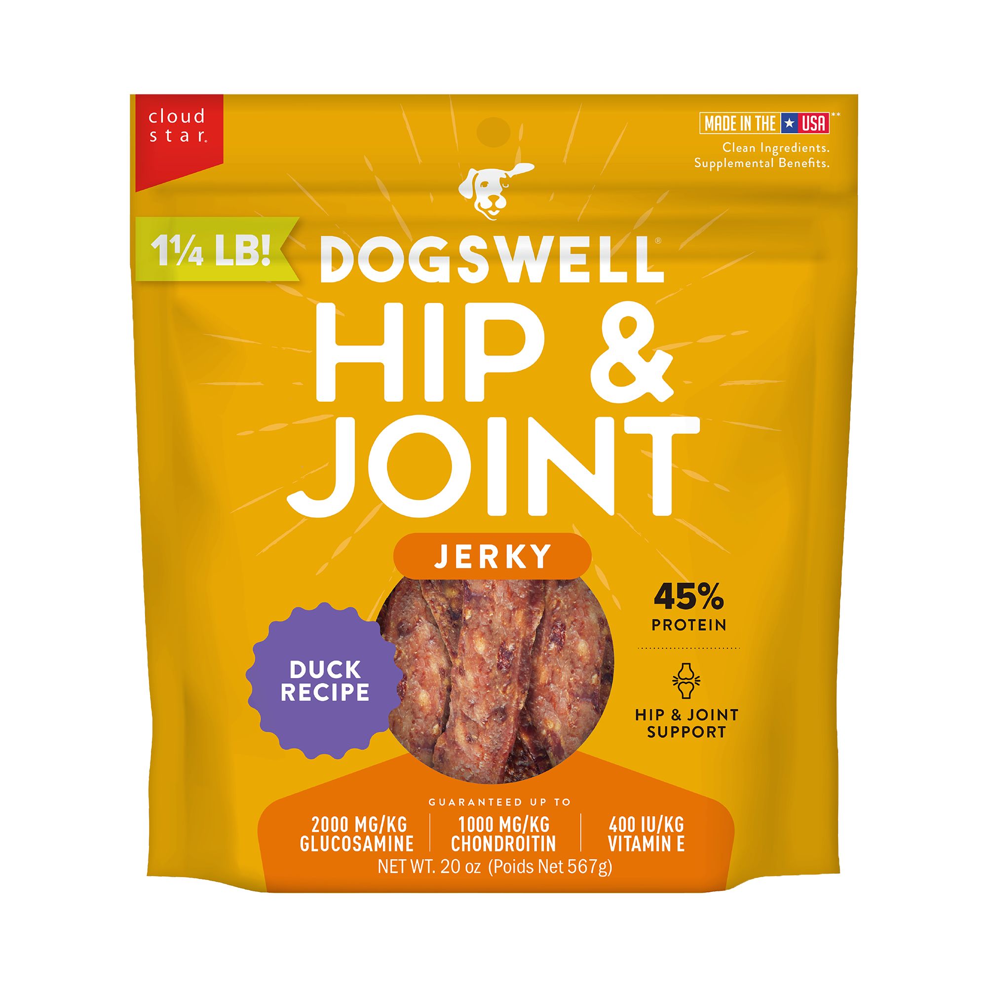 Dogswell r Hip Joint Jerky Dog Treat Duck