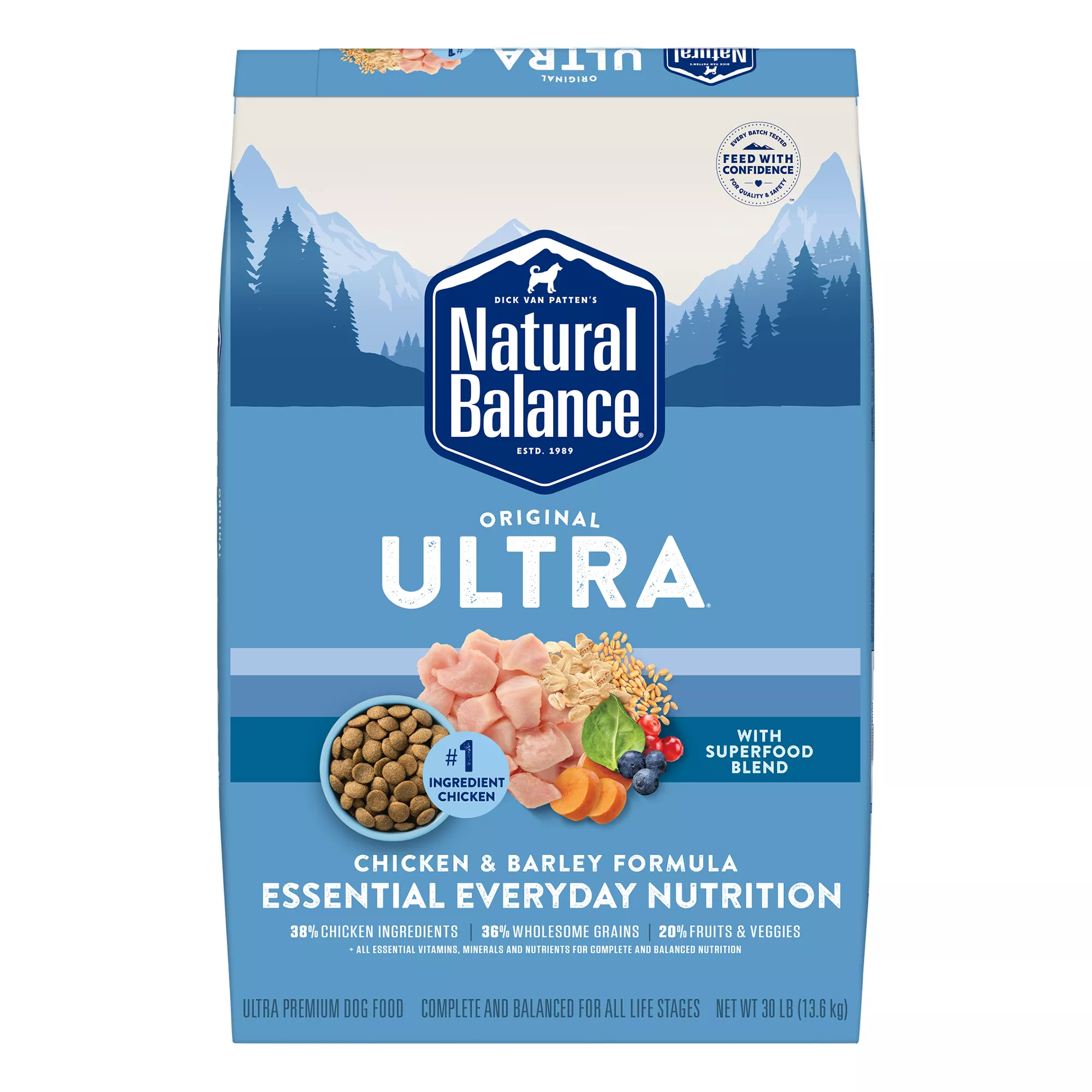 Natural Balance Ultra Adult Dry Dog Food - With-Grain, Chicken & Barley