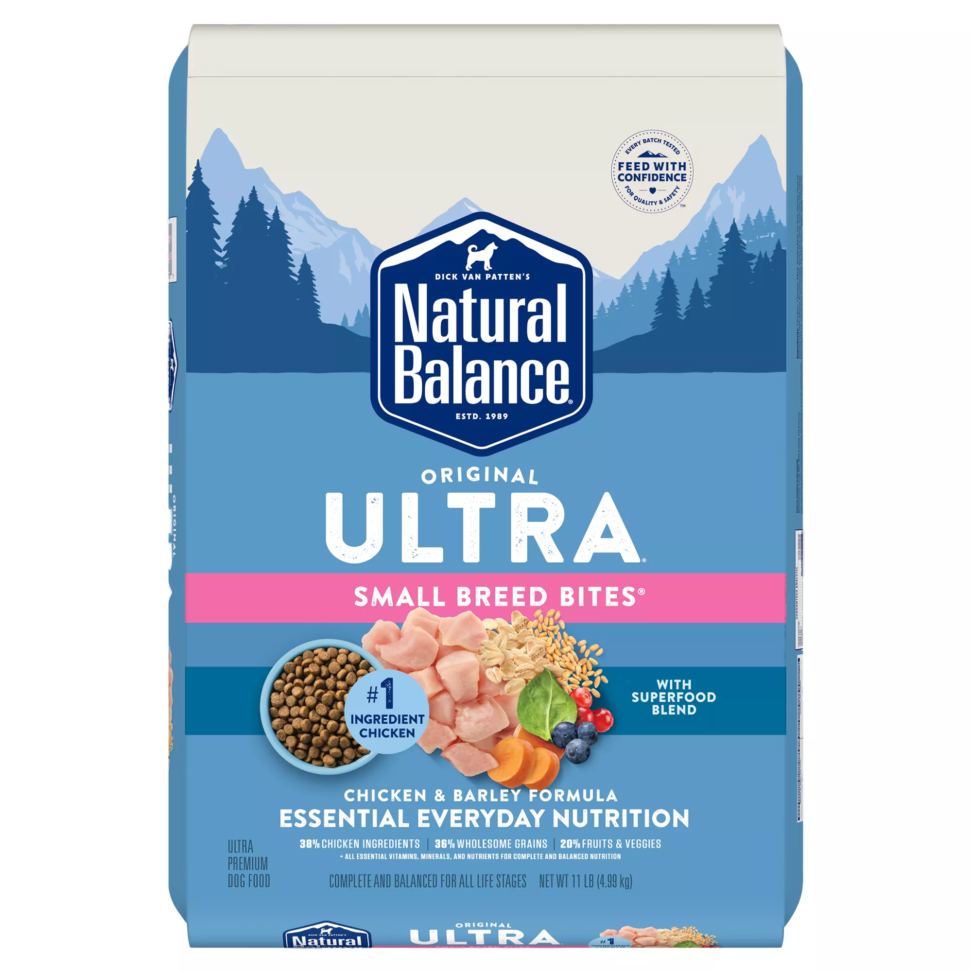 Natural Balance Ultra Small Breed Bites Adult Dry Dog Food - With-Grain, Chicken & Barley