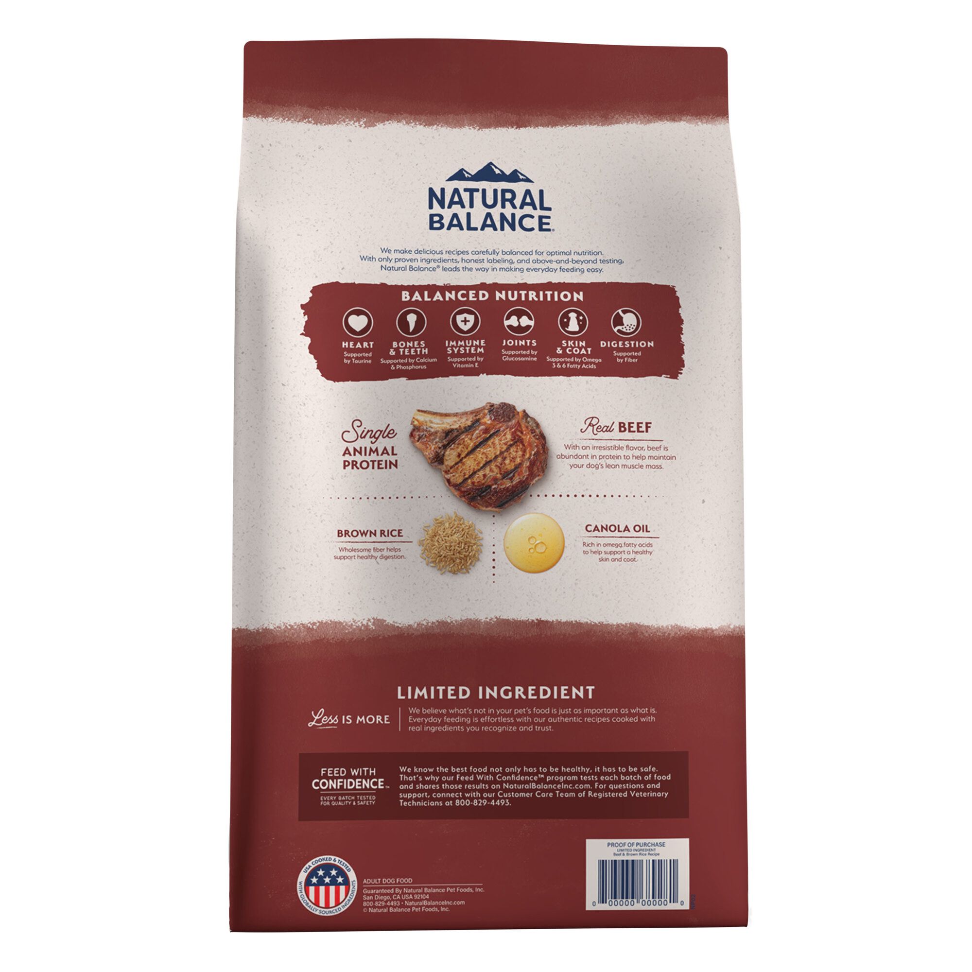 Natural Balance Limited Ingredient Beef Brown Rice Dry Dog Food 4lb