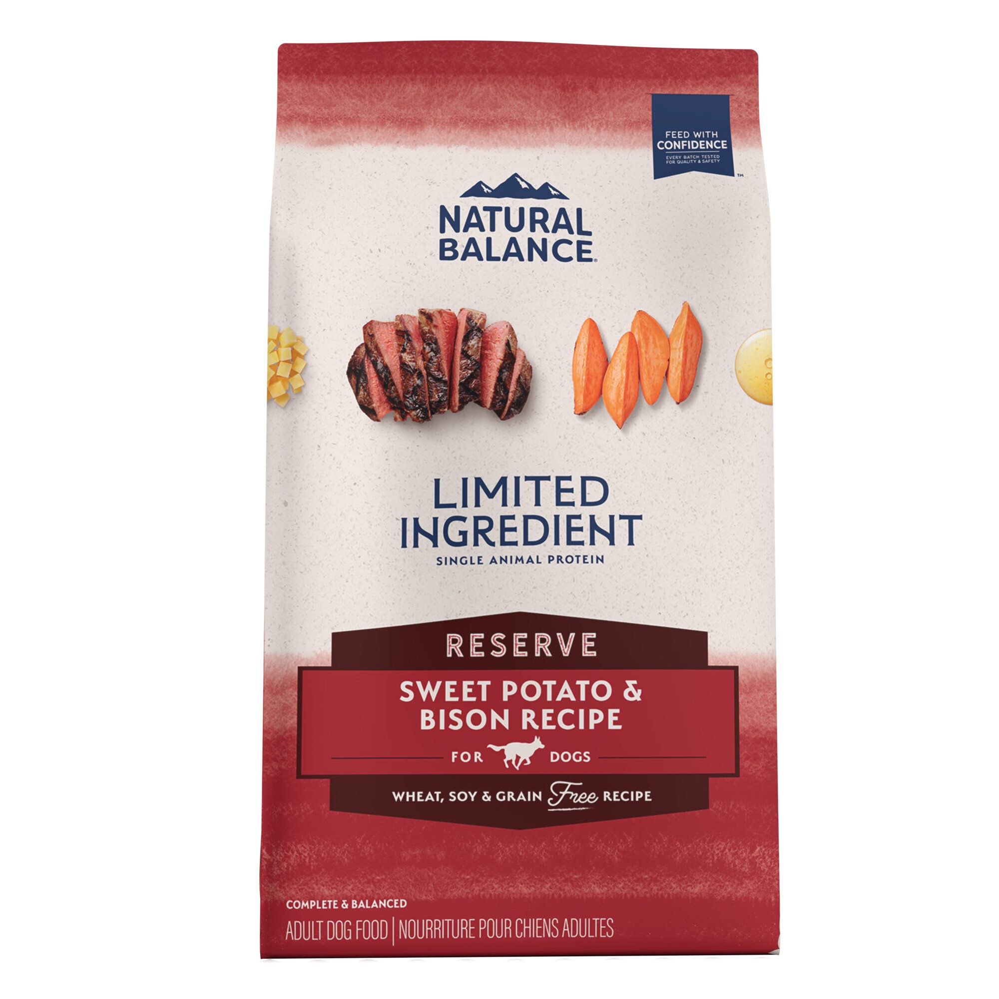 Natural Balance Limited Ingredient Reserve Grain Free Sweet Potato Bison Recipe Dry Dog Food 12 lb