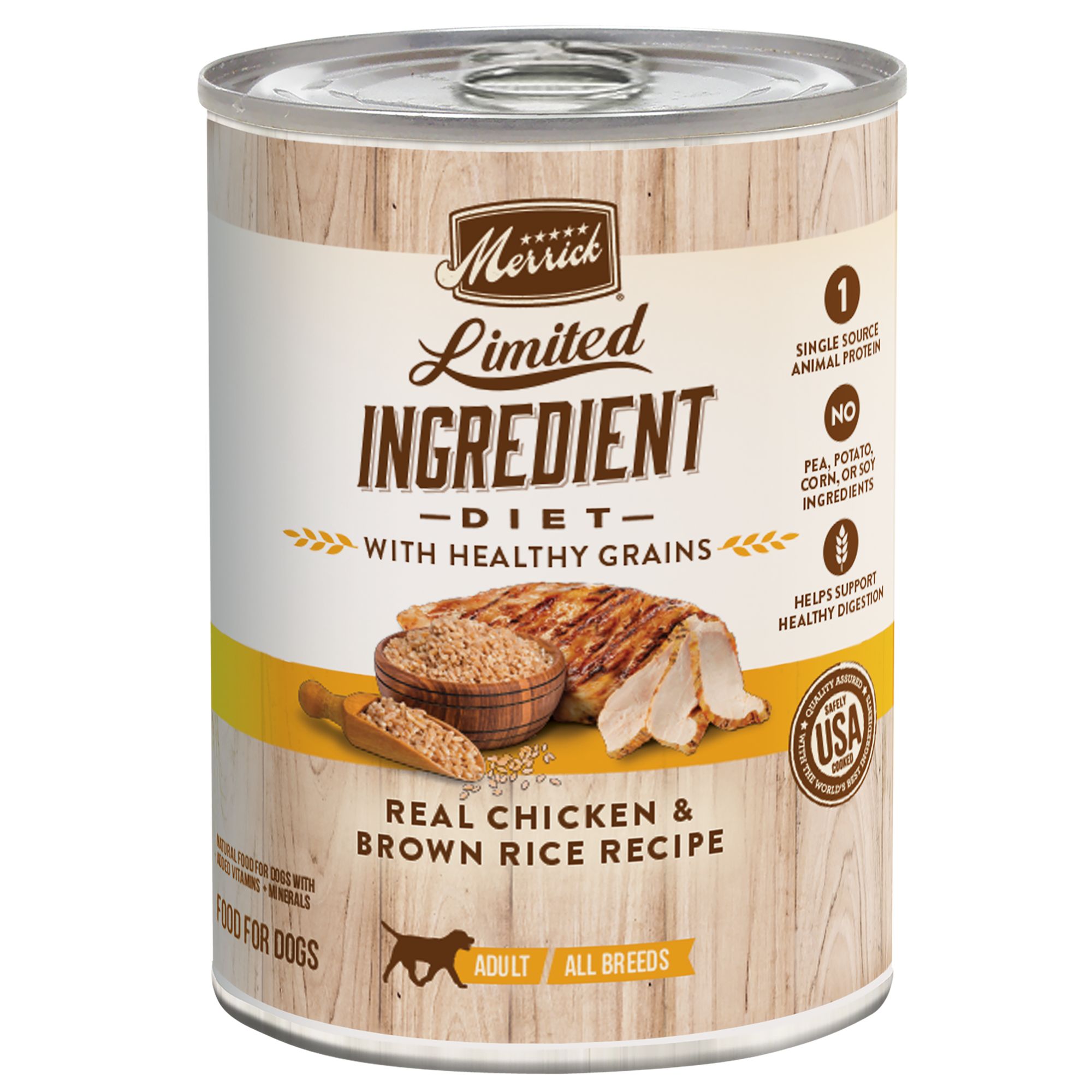 Wet dog food outlet without carrageenan