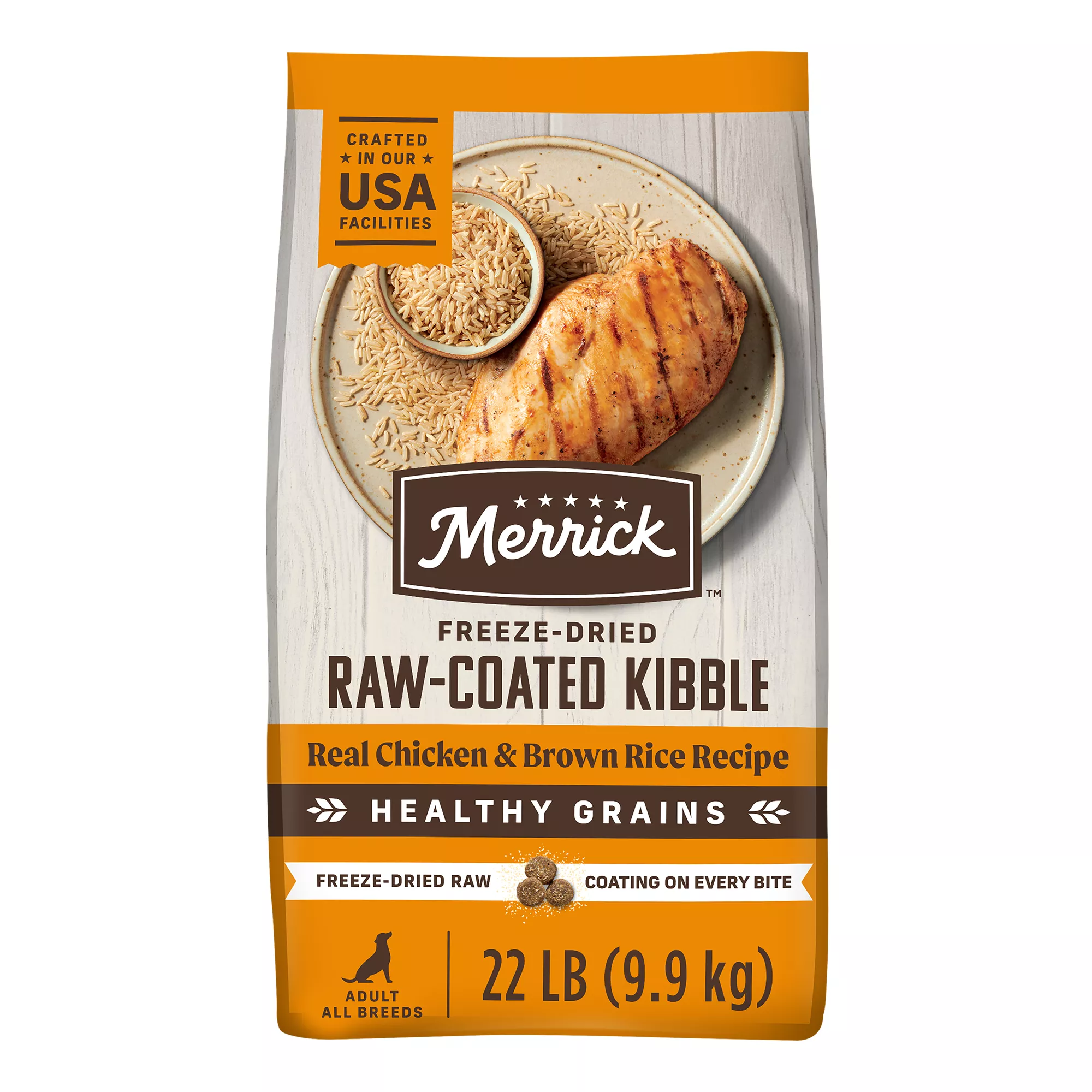 Merrick® Healthy Grains Raw Coated Adult Dry Dog Food - Chicken, Carrageenan Free, Corn Free