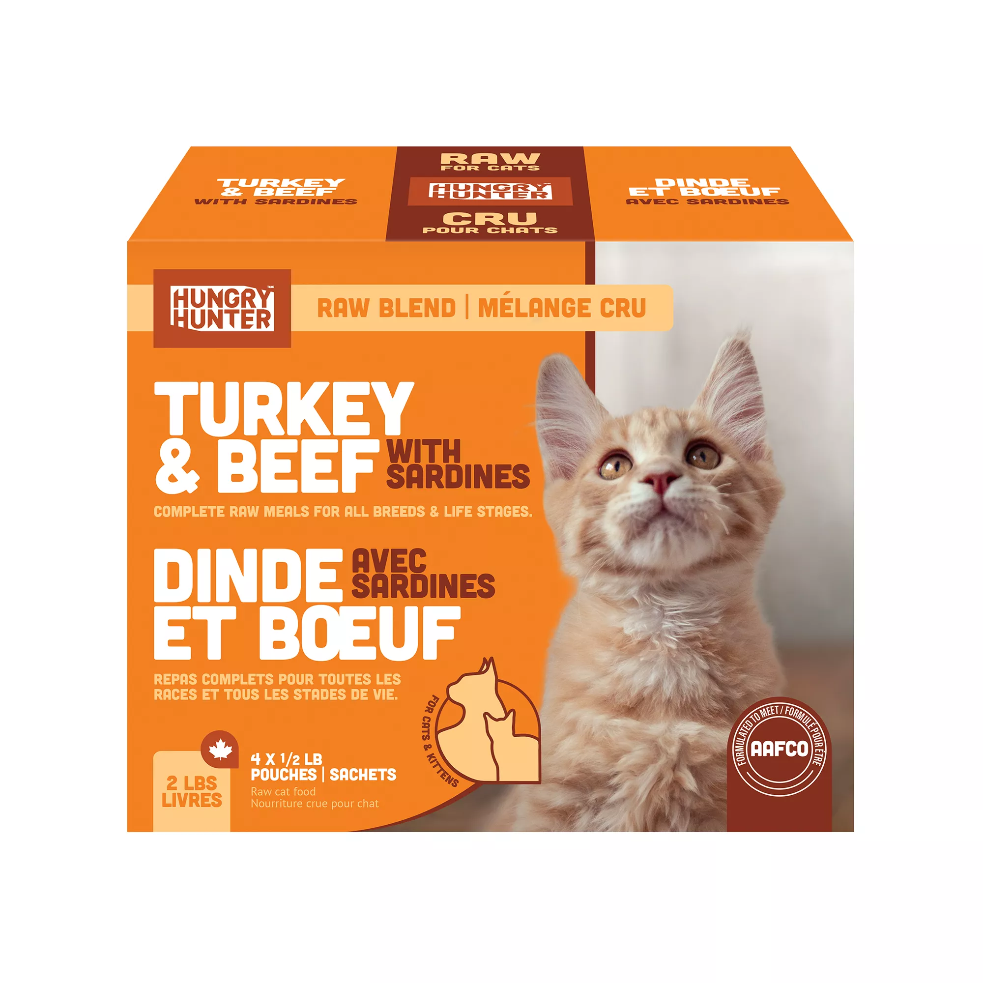 Hungry Hunter Turkey & Sardine with Beef Frozen Raw Cat Food