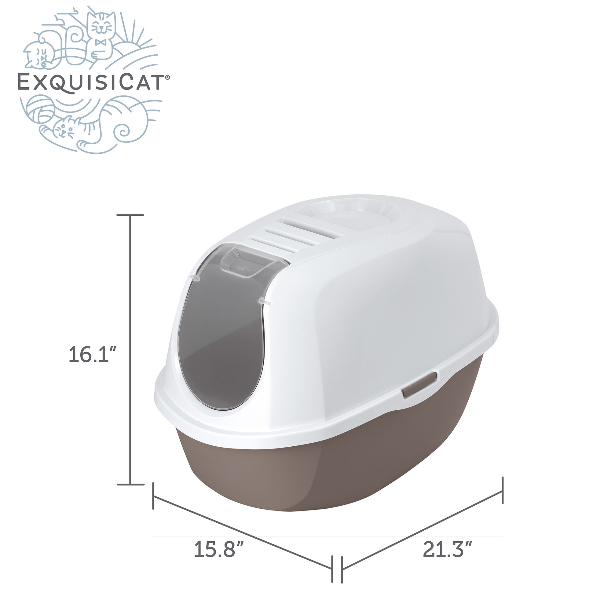 ExquisiCat Hooded Litter Box