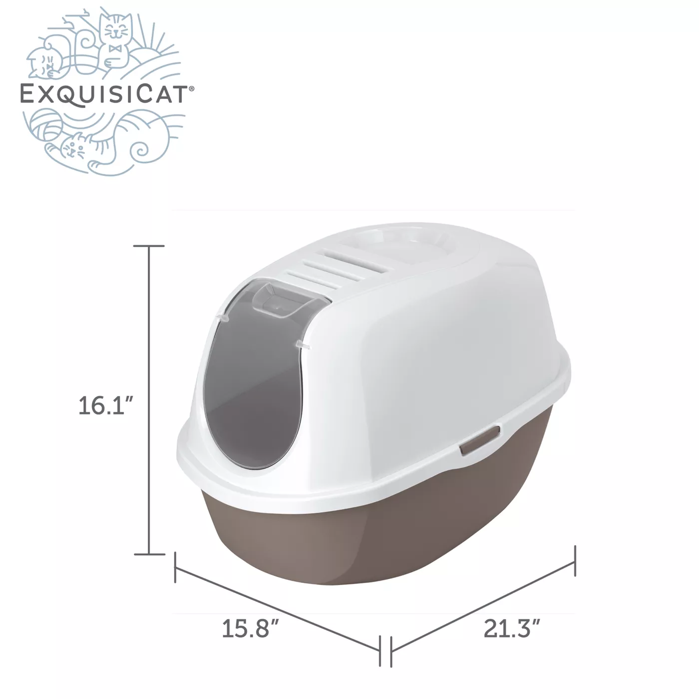 ExquisiCat Hooded Litter Box