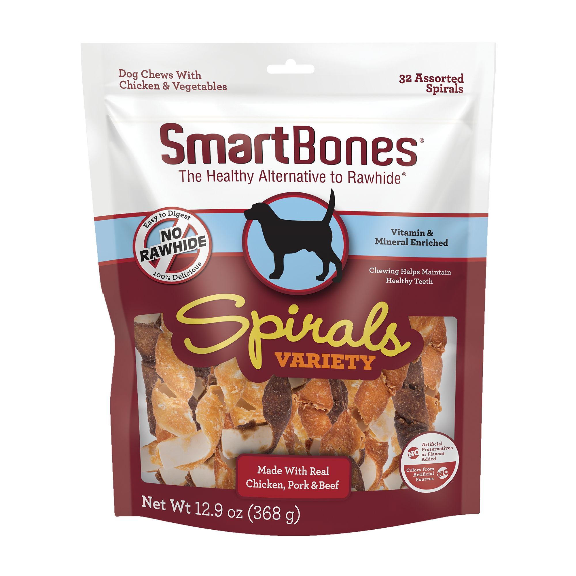 SmartBones® Spirals Variety Dog Treat - Chicken, Pork & Beef | dog ...