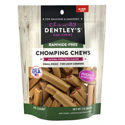 Product Dentley's® Rawhide-Free Mini Chomping Chews Dog Chew - Pork Belly, 2 lb