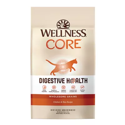 Wellness® CORE+ Digestive Health Adult Cat Food - Natural, Chicken and Rice - Image 1