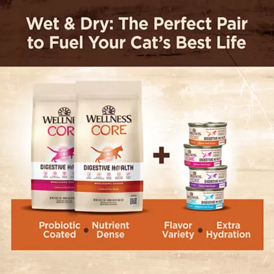 Wellness® CORE+ Digestive Health Adult Cat Food - Natural, Chicken and Rice - Image 7