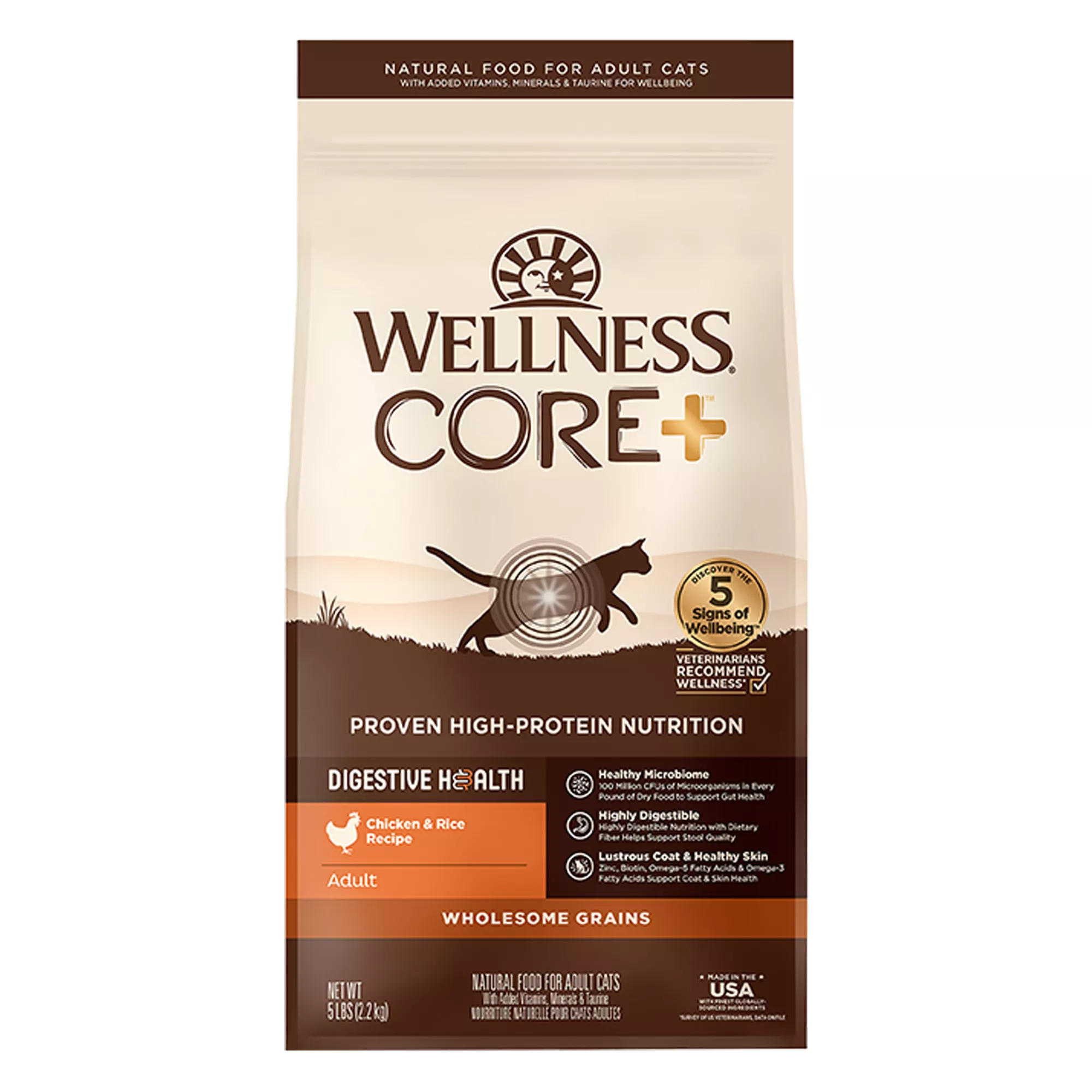 Wellness® CORE® Adult Cat Food Natural, Digestive Health, Chicken and Rice