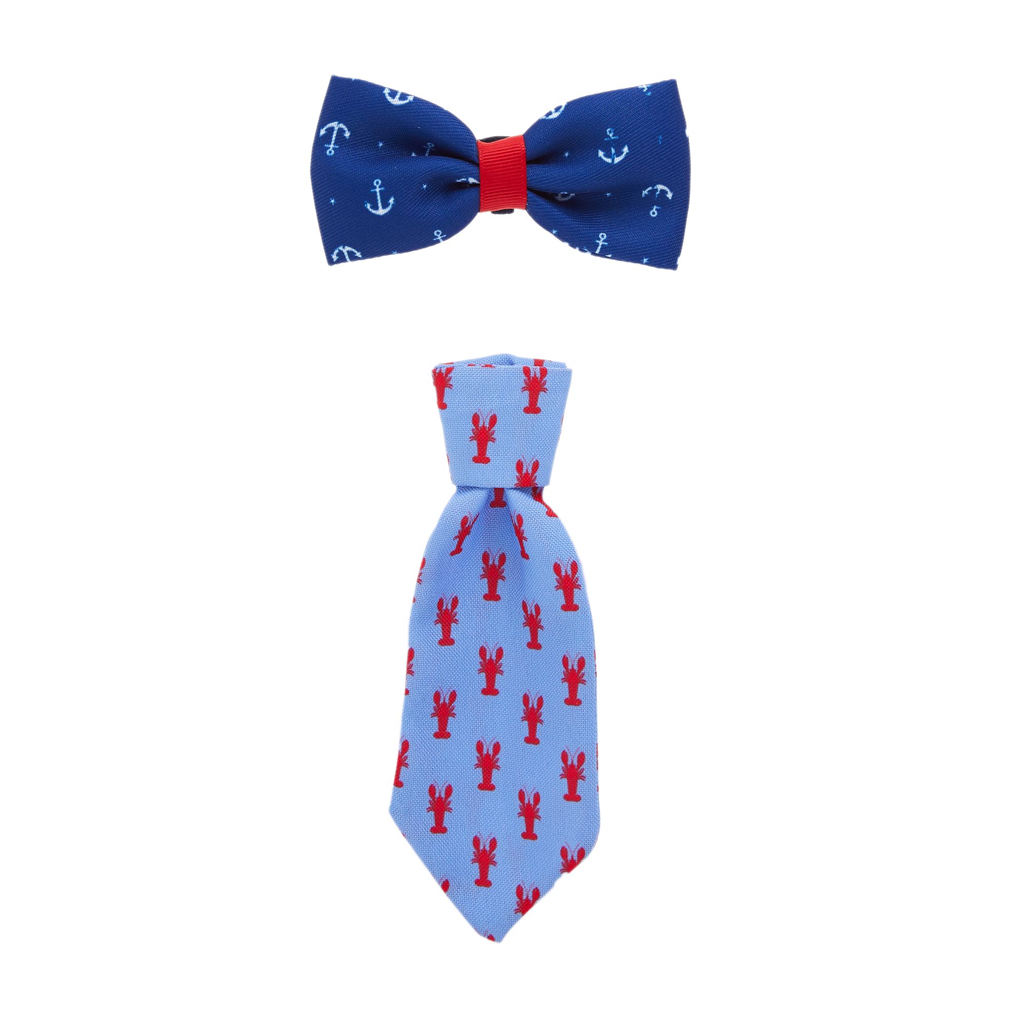 Top Paw® Nautical Bow and Tie Collar Slide Accessory Set