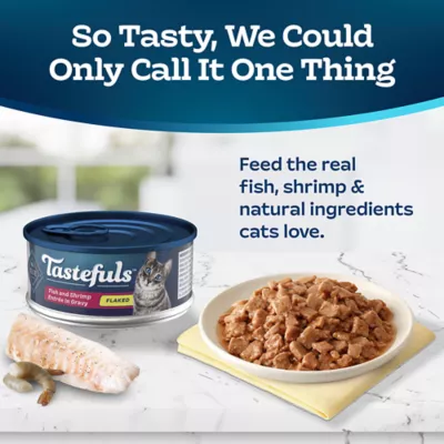 Product Blue Buffalo® Tastefuls™ Flaked Wet Cat Food - Natural, Fish & Shrimp