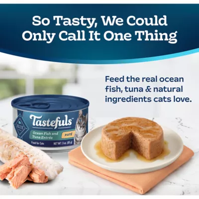 Product Blue Buffalo Tastefuls Wet Cat Food Pate - Natural, Oceanfish & Tuna
