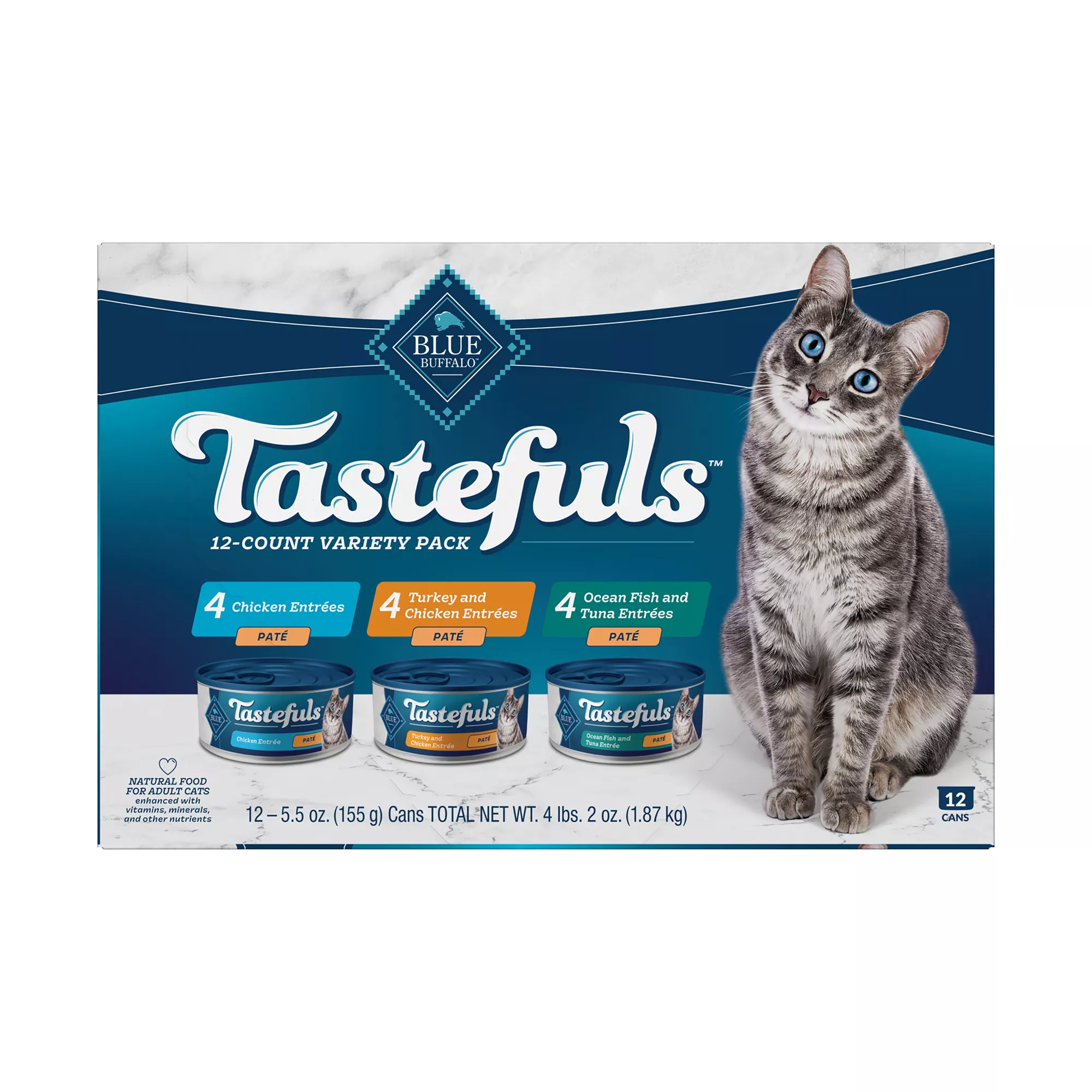 Blue Buffalo® Tastefuls&trade; Wet Cat Food Variety Pack - 12ct, Natural, Pate