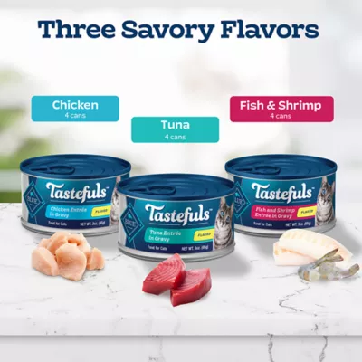 Product Blue Buffalo Tastefuls Wet Cat Food Flaked Variety Pack - Natural, 12ct, 3oz