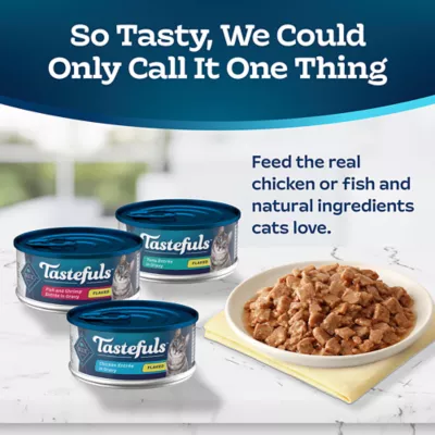 Product Blue Buffalo Tastefuls Wet Flaked Cat Food Variety Pack - 5.5oz, 12 ct, Natural