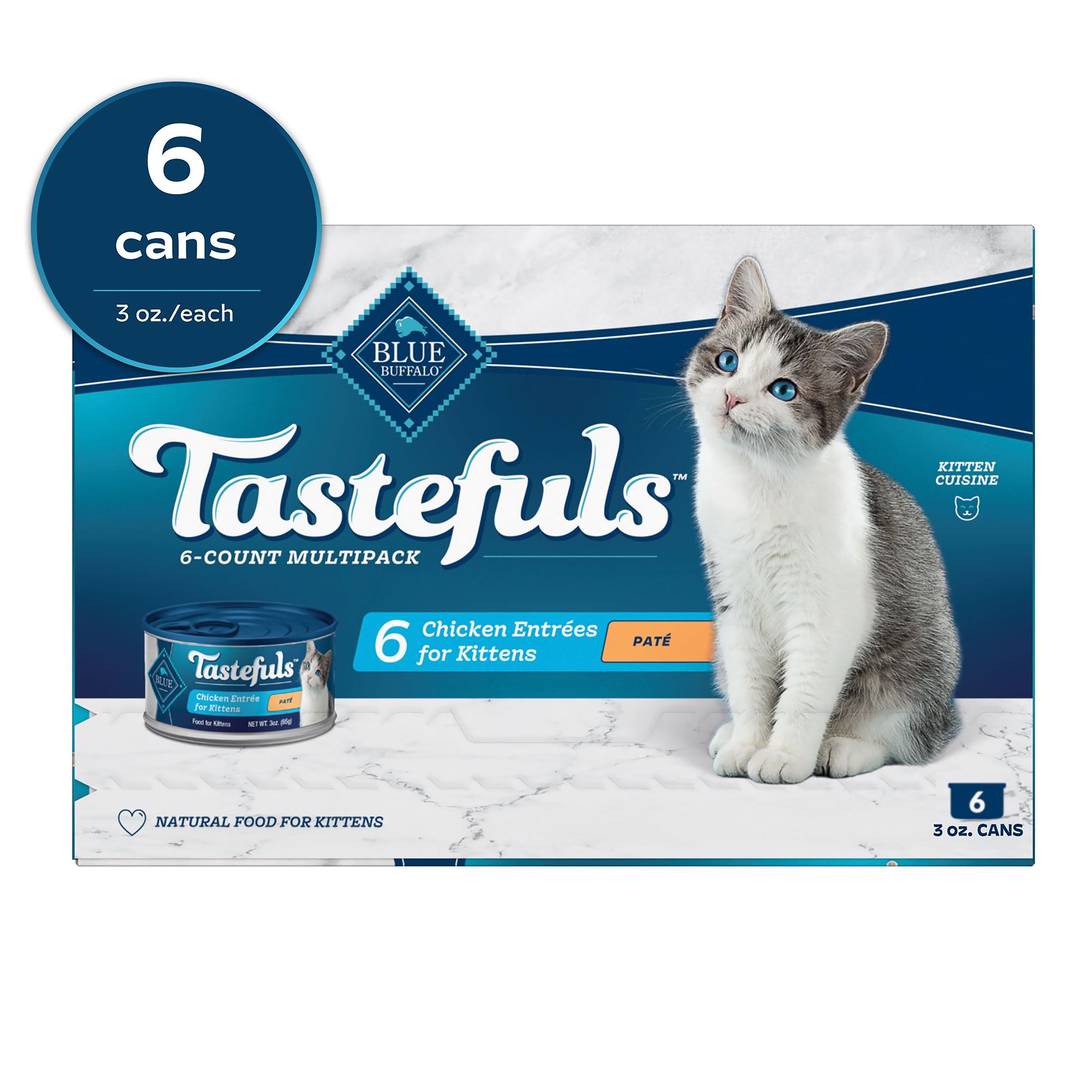 Blue Buffalo Tastefuls Kitten Pate Wet Cat Food 3oz Multi Pack Natural Chicken 6ct Cat Wet Food Petsmart