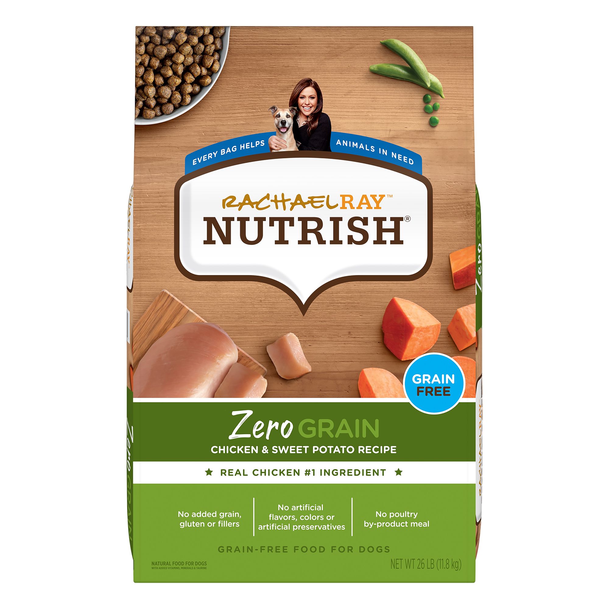 Nutrish Rachael Ray Zero Grain Dry Dog Food Chicken Sweet Potato Recipe 26 Pound Bag