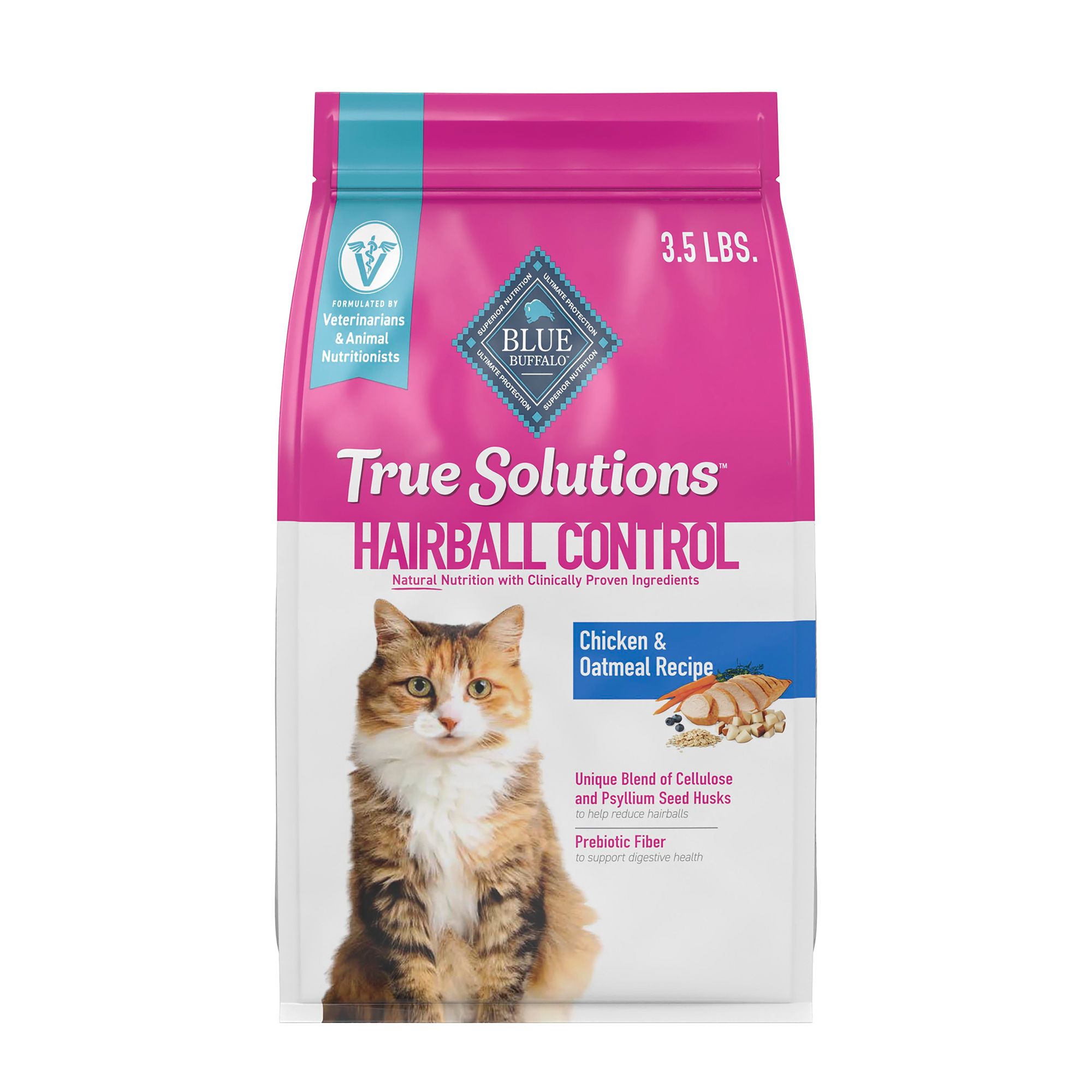 Blue Buffalo True Solutions Hairball Control Adult Dry Cat Food Natural Chicken