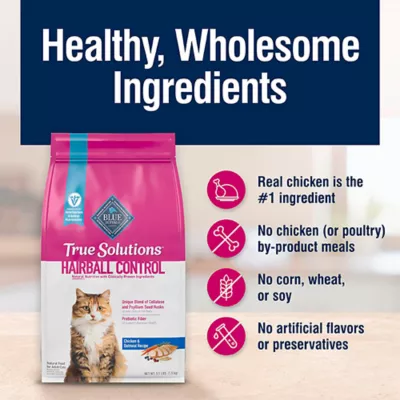 Product Blue Buffalo True Solutions Hairball Control Adult Dry Cat Food - Natural, Chicken