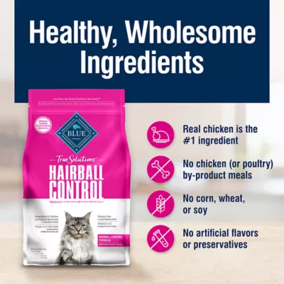 Product Blue Buffalo True Solutions Hairball Control Adult Dry Cat Food - Natural, Chicken