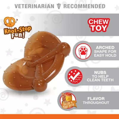 Product Nylabone® DuraChew® Power Chew Pretzel Dog Toy - Bacon & Peanut Butter Flavor