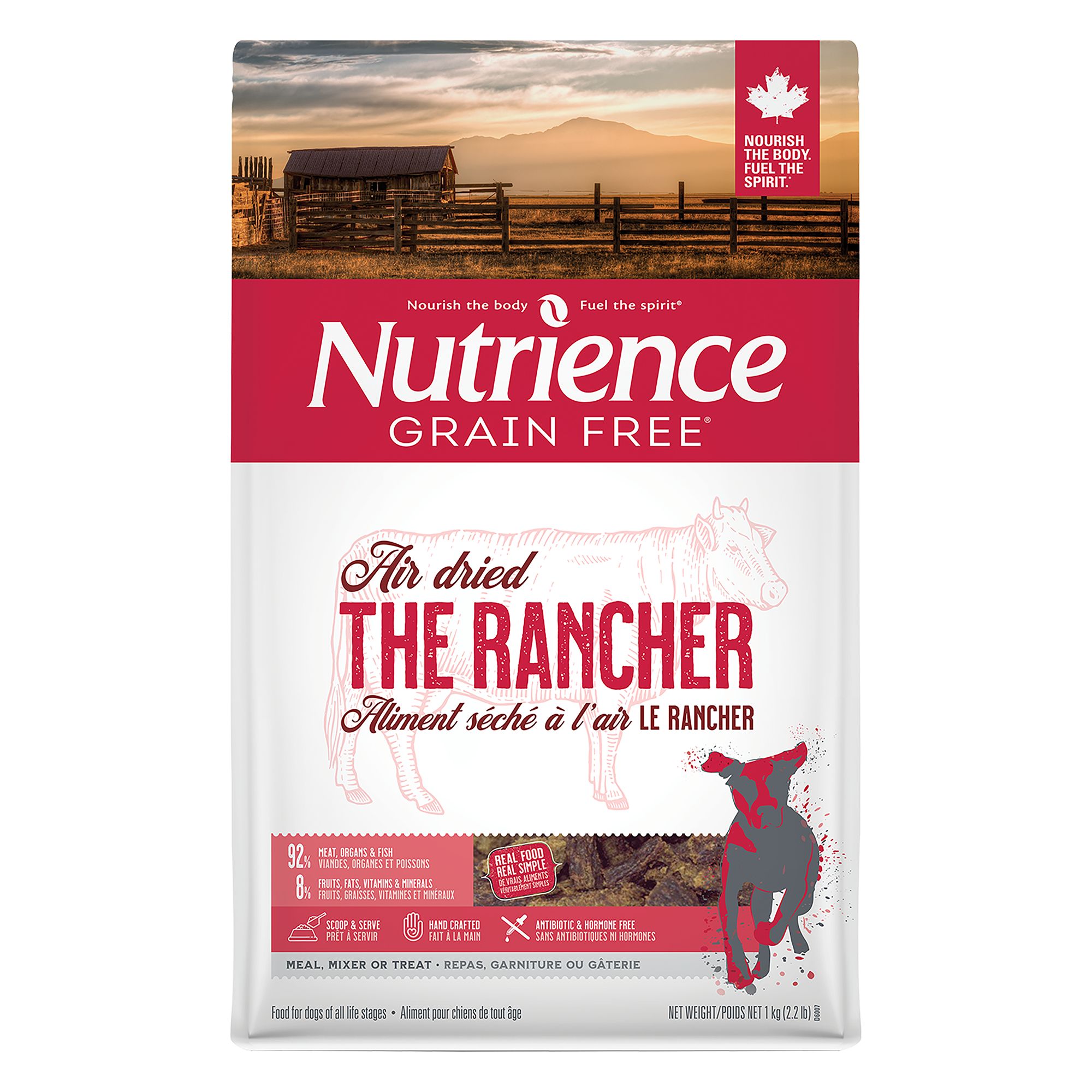 Nutrience The Rancher Air Dried Dog Food & Topper Red Meat, Grain