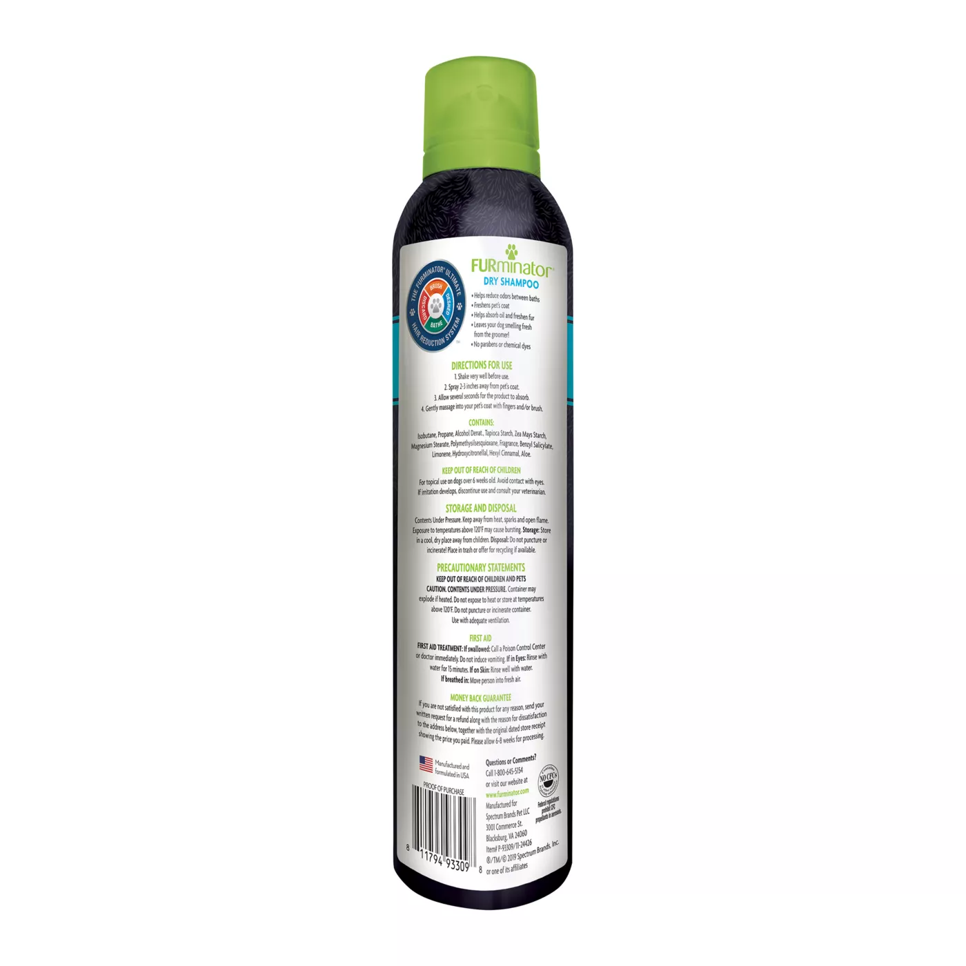 FURminator Dry Shampoo for Dogs 7 Oz