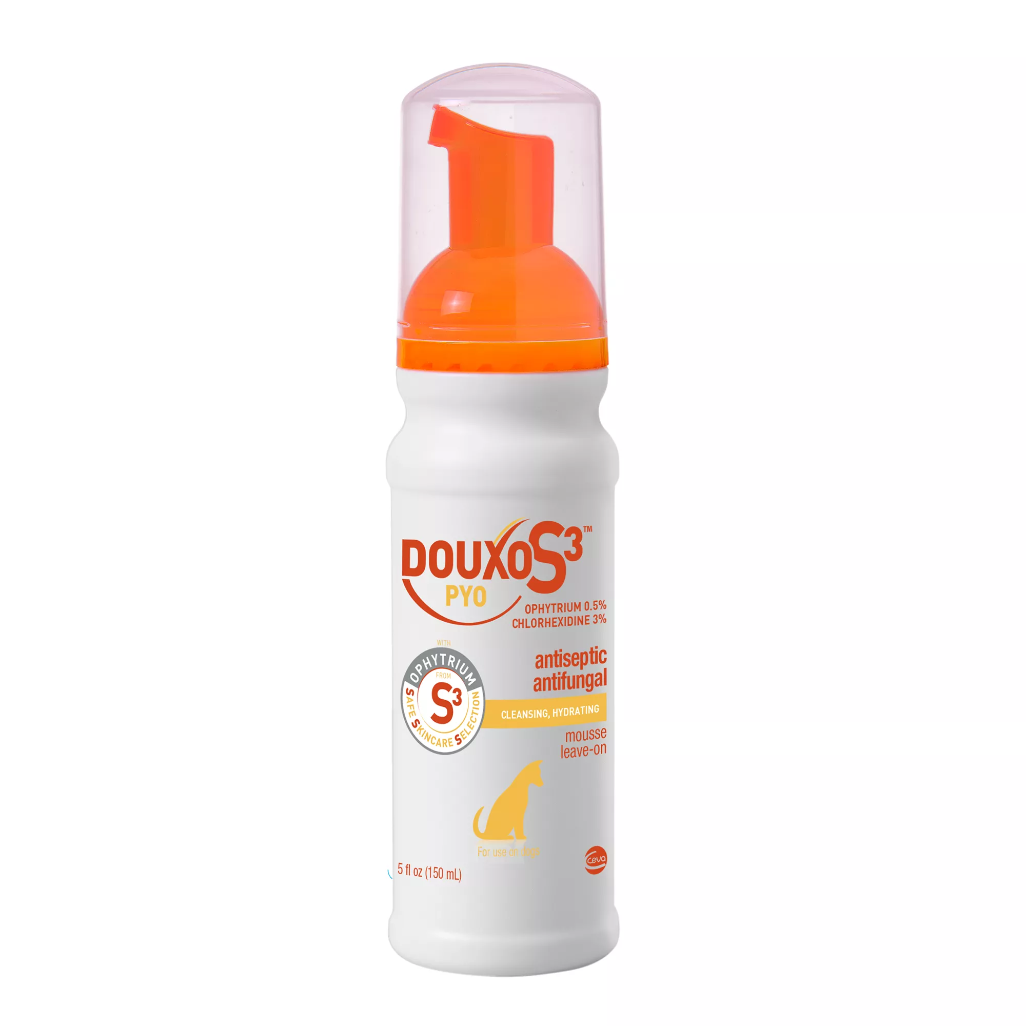 Douxo S3 Chlorhexidine Antiseptic Antifungal Leave-On Cleansing Mousse - 5 Fl Oz