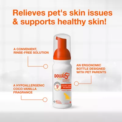 Douxo® S3 PYO Chlorhexidine Antiseptic Antifungal Leave-On No Rinse Cleansing Dog Mousse - 5 oz - Image 5