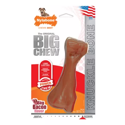 Nylabone DuraChew Power Chew The BIG CHEW Knuckle Bone Dog Toy Big Bacon Flavor