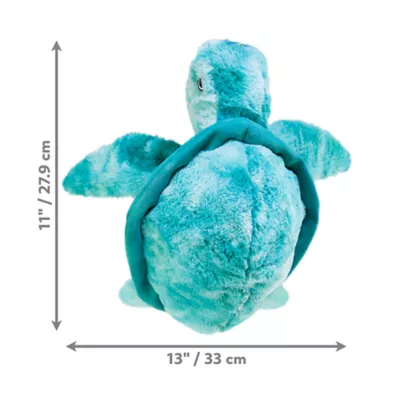 KONG® SoftSeas Turtle Dog Toy - Plush, Squeaker, Crinkle - Image 3