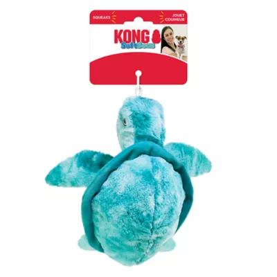 KONG® SoftSeas Turtle Plush Sqeuaker Crinkle Dog Toy - Image 4
