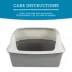 ExquisiCat® Plastic Rimmed High-Sided Cat Litter Box, Open Top, Gray/White image thumbnail 5